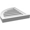 Ekena Millwork Quarter Round Top Left Surface Mount PVC Gable Vent w/ 2"W x 2"P Brickmould Sill Frame, 16"W x 20"H GVPQL16X2003SF - alternate 5